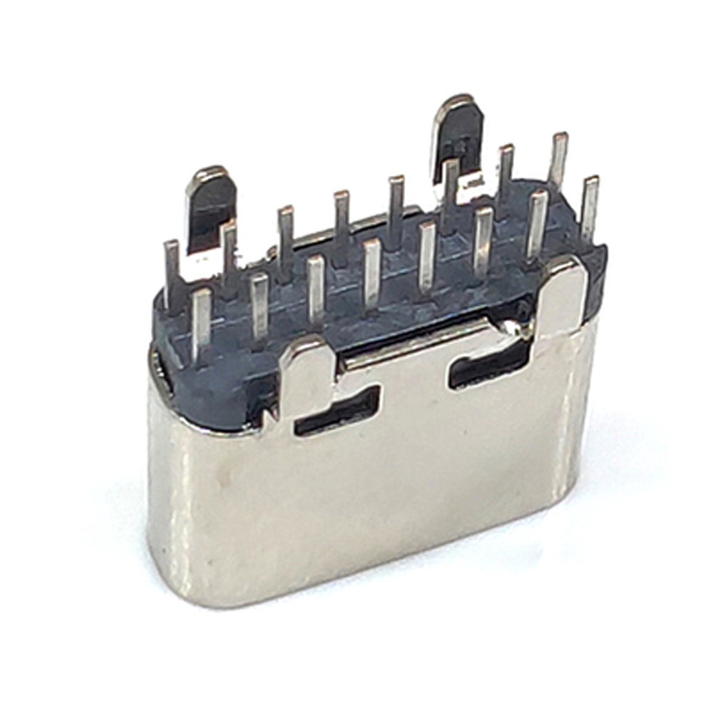 10pc Tipo C 16Pin Presa Connettore USB 3.1 Spina Verticale Scheda Femmina Posizionamento DIP Per PCB Design FAI DA TE Ad Alta Corrente di Ricarica