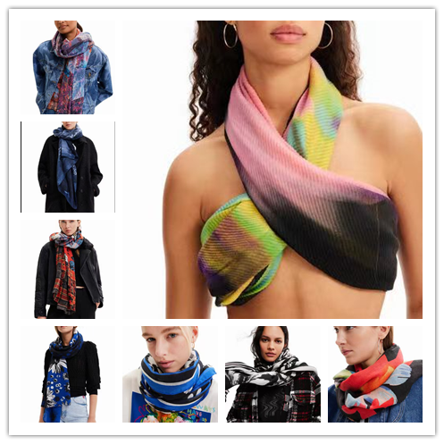 Bufanda larga estampada para mujer, chales a la moda, gran variedad, primavera y otoño, venta al por mayor
