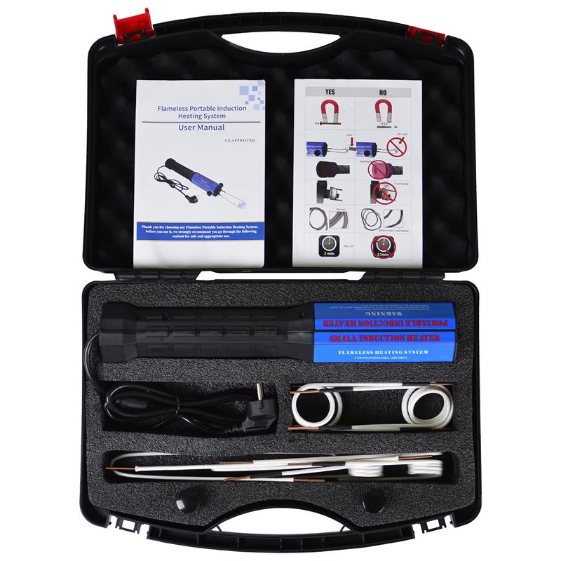 Kit aquecedor por indução automotivo, 1300w, 110v/220v, sem chama, máquina de aquecimento por indução de calor, ferramenta de reparo de carro com 8/10 bobinas