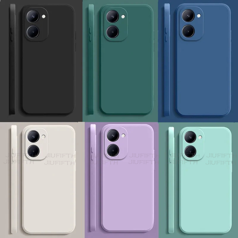Effen kleur ultradunne matte telefoon gevallen voor Vivo Y03 Y18 y18s y28s 5G T3 Lite Z9 z9lite E siliconen zachte TPU cover fundas