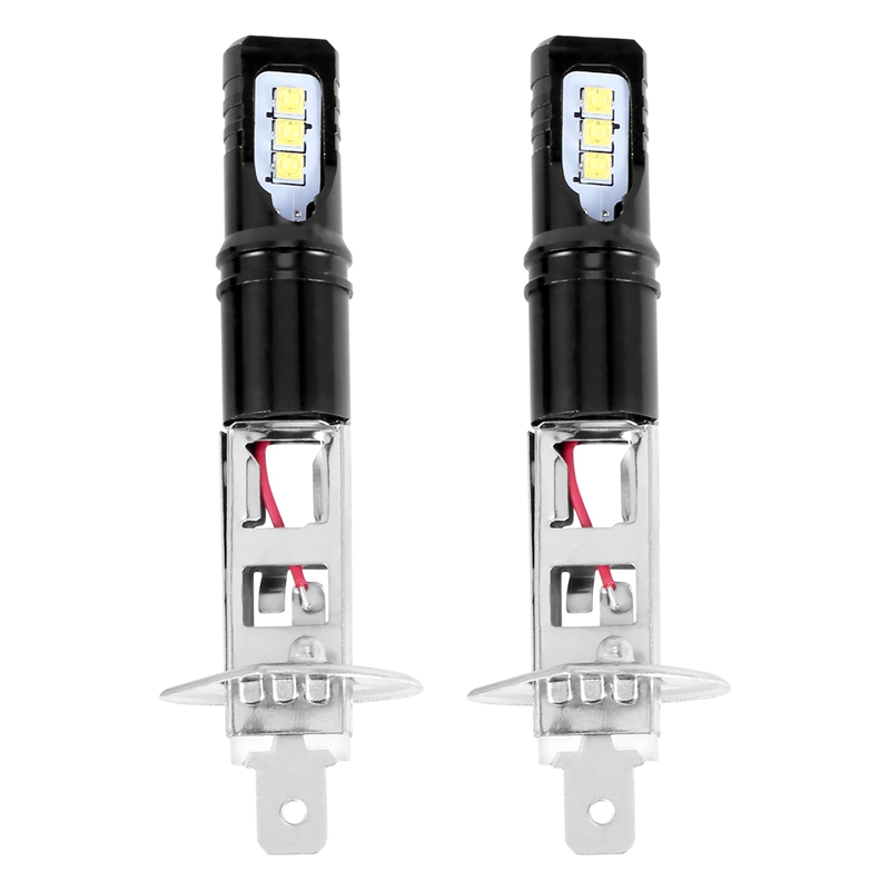Kit d'ampoules de sauna LED, lumière blanche super brillante, faisceau haut, 6000LM DRL, 2X H1, 6000K
