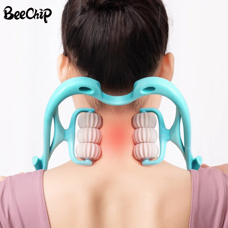 Massageador Cervical Multifuncional, Clipe, Massagem Pescoço Artefato, 6 Rodas, Pescoço Amassar, Manual, Uso Doméstico, Alívio da Fadiga