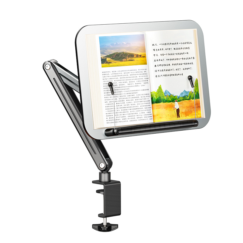Support de livre pour la lecture, support réglable avec bloc/livres, support de bureau pliable pour livre de cuisine, partitions de musique, support de livre pour ordinateur portable