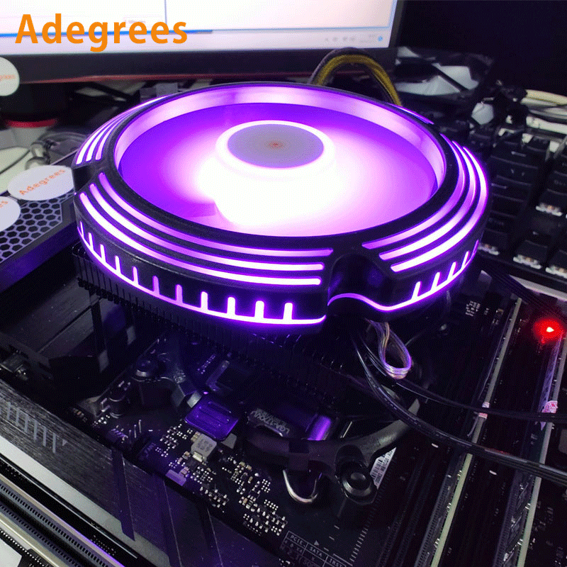 Argb CPU-Kühler 4 Heatpipes 120mm PC-Prozessor am4 CPU-Lüfter für Intel LGA x 99 x79 am3 am5 Ventil ador