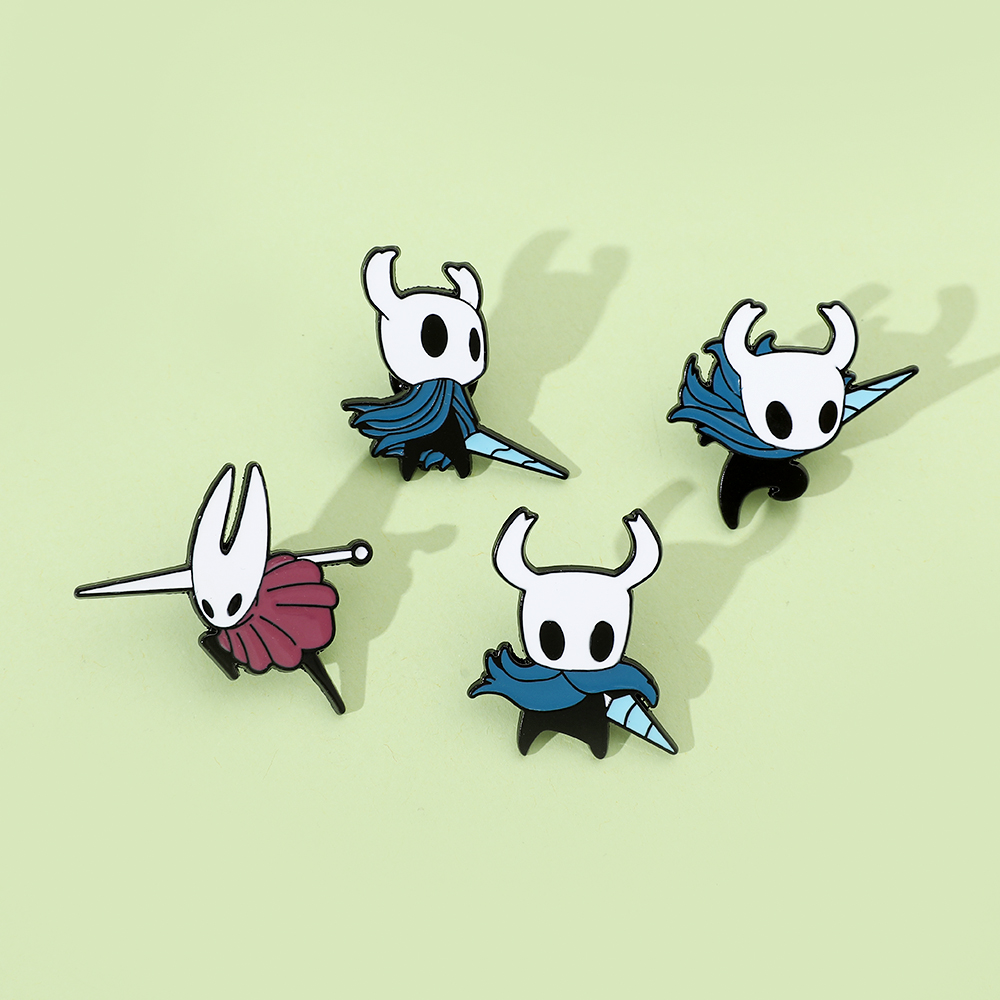 Jogo clássico oco cavaleiro esmalte lapela pinos dos desenhos animados broche de metal jóias para mulheres masculino para chapéu mochila crachá pinos crianças presentes