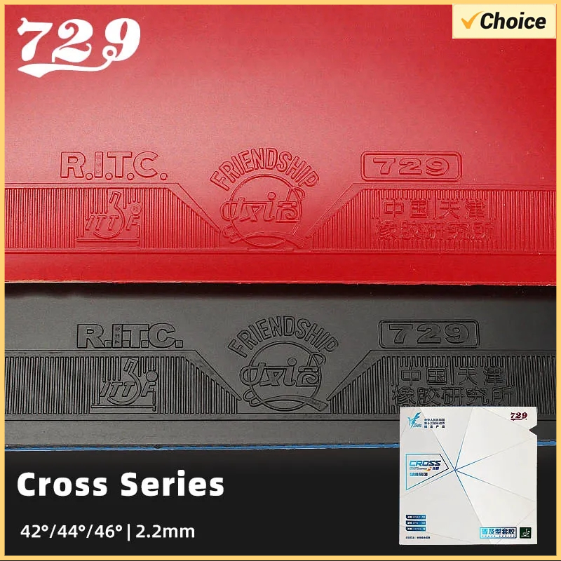 Original Friendship 729 Cross Series Tischtennis-Gummi, klebrige Noppen, Ping-Pong-Trainingsgummi mit ITTF-zugelassen