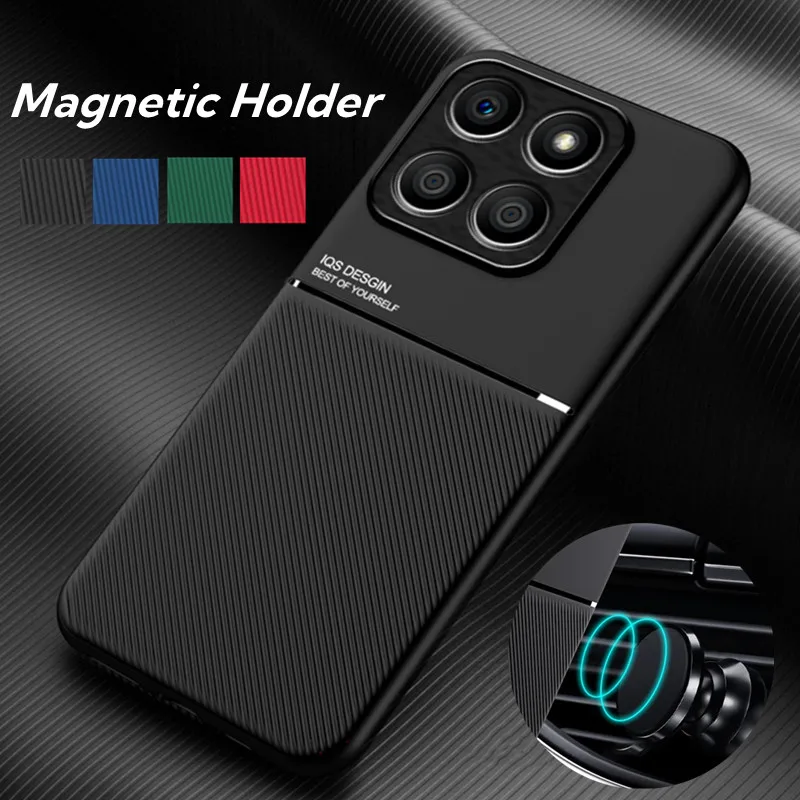 Прочный нескользящий защитный чехол для Honor 200 Smart X6c X7c X8c X6b X8b, автомобильный магнитный держатель на присоске, чехол Fundas Capa