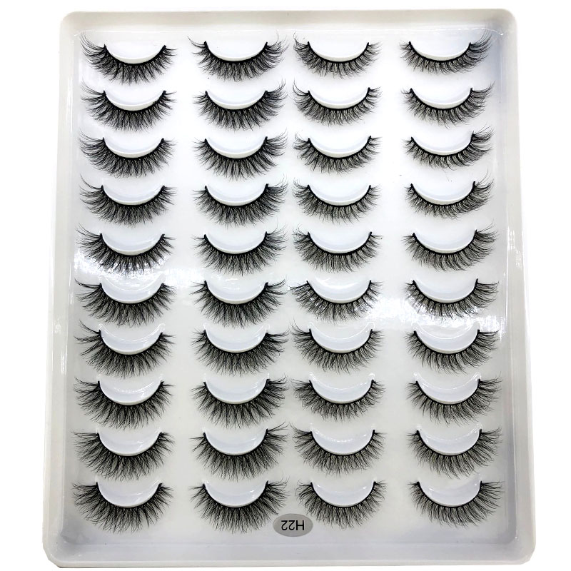 20 par 3D sztuczne rzęsy z norek naturalne sztuczne rzęsy dramatyczne puszyste miękkie delikatne objętość krzyżowe rzęsy wielokrotnego użytku MaKeup narzędzia