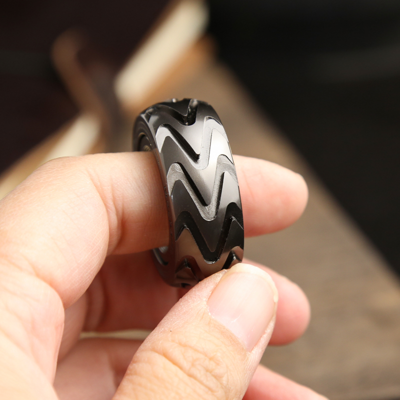Cincin Fidget Roda Ratchet Mekanik, Cincin Ratchet Fidget, Slider Fidget Dewasa, Mainan EDC Fidget, Mainan Pereda Stres ADHD, Hadiah Dewasa