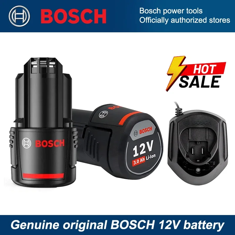 100% оригинальный аккумулятор Bosch 12 В, литий-ионный аккумулятор 3000 мАч BAT411 BAT411A BAT412 BAT412A BAT413 Зарядное устройство