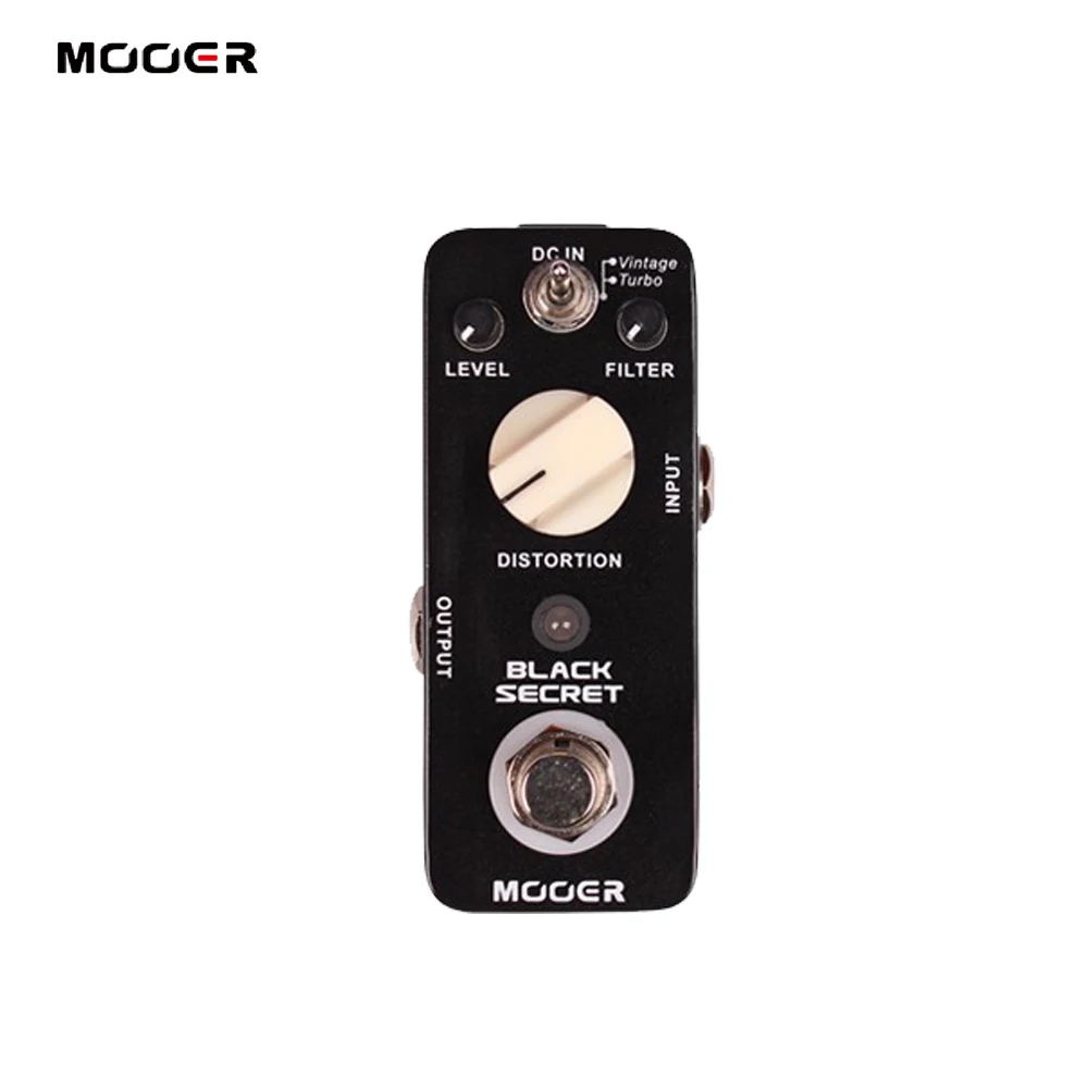 Mooer Black Secret Distortion Pedał efektów do gitary elektrycznej 2 tryby pracy True Bypass Mini pedał Kopiuj z Proco Rat Effect