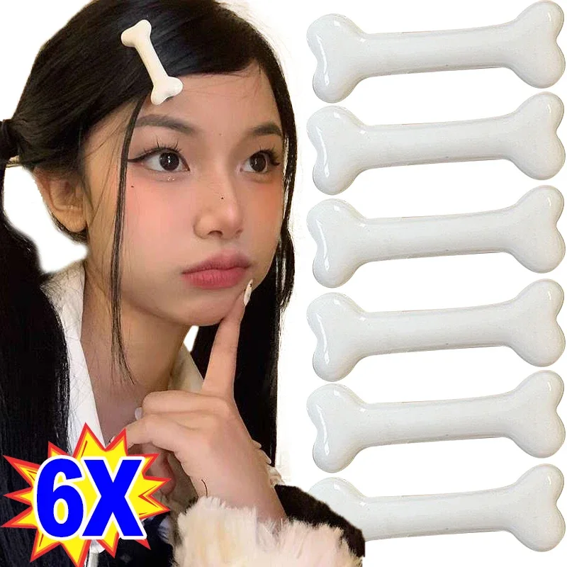 Weiße Knochen Haarspange Niedliche Cartoon Bobby Pin Mädchen Mode Hundeknochen Dekoration Kleine Haarnadeln Haarspangen Y2K Zubehör Großhandel