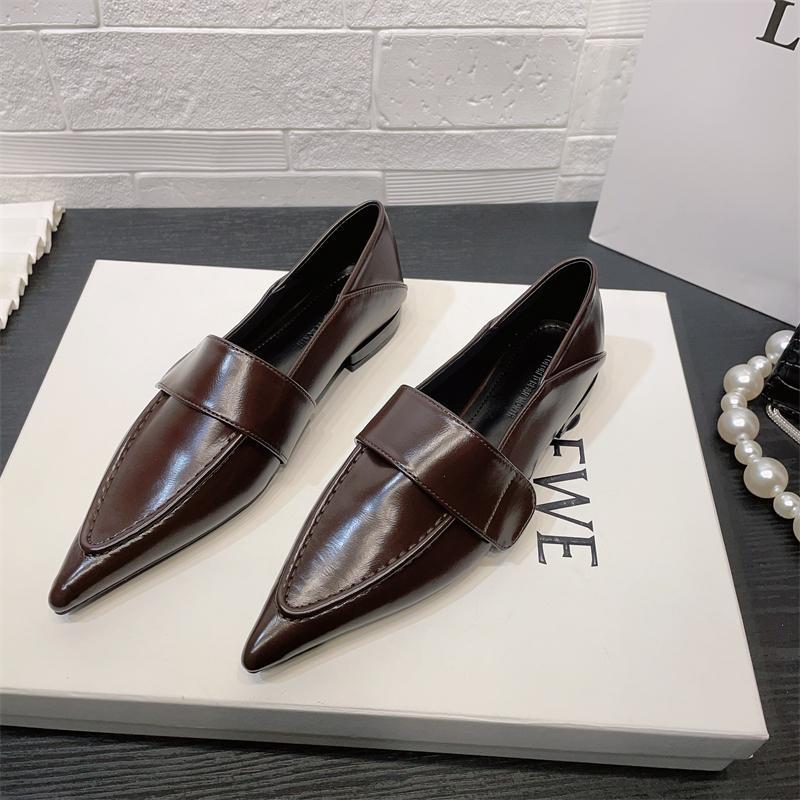 Women's shoes 2026 spring new item European and American style pointed single shoe women's low heel professional women's shoes