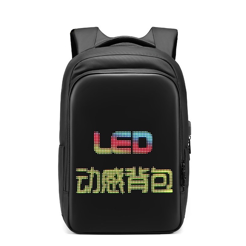 LED affichage sac à dos voyage d'affaires 15.6 pouces sac à dos pour ordinateur portable hommes bricolage sac à dos intelligent école sac à dos femme sac à dos multimédia