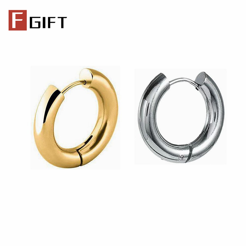 Orecchini a Cerchio Spessi in Titanio G23, 2 Pezzi, per Uomo e Donna, 18G, Anelli per Piercing, 4mm 6G, Gioielli Leggeri alla Moda