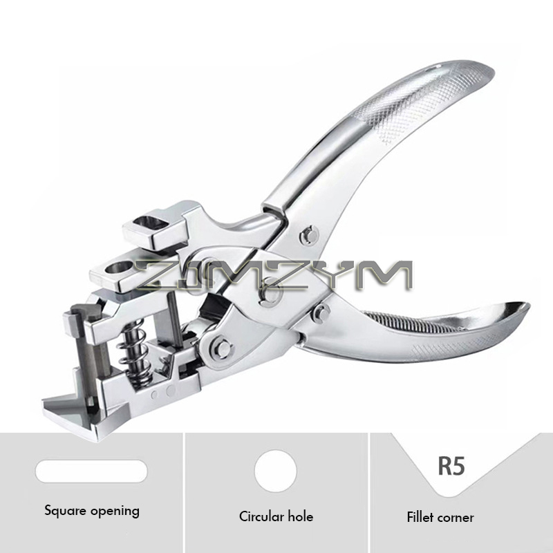 Multifuctional Hole Puncher  PVC Plastic ID Cutter Paper Tag Tool Plier Hole Identity Puncher Punch Stationery Office Supplies