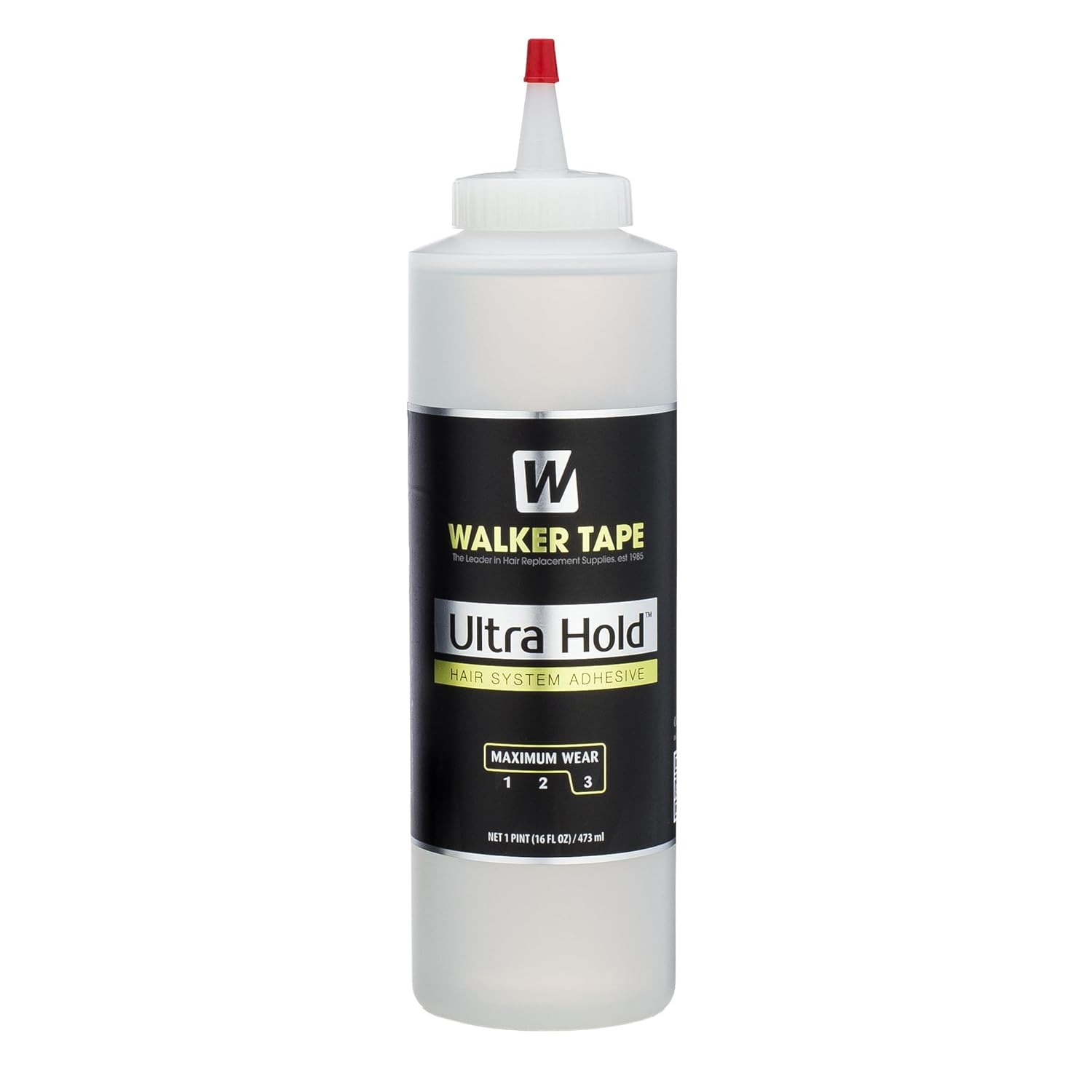 Adhesivo Walker Tape Ultra Hold en Formato de Brocha de 3.4 Oz, Pegamento Transparente Resistente al Agua para Sistemas de Encaje y Extensiones de Cabello con Cinta Adhesiva