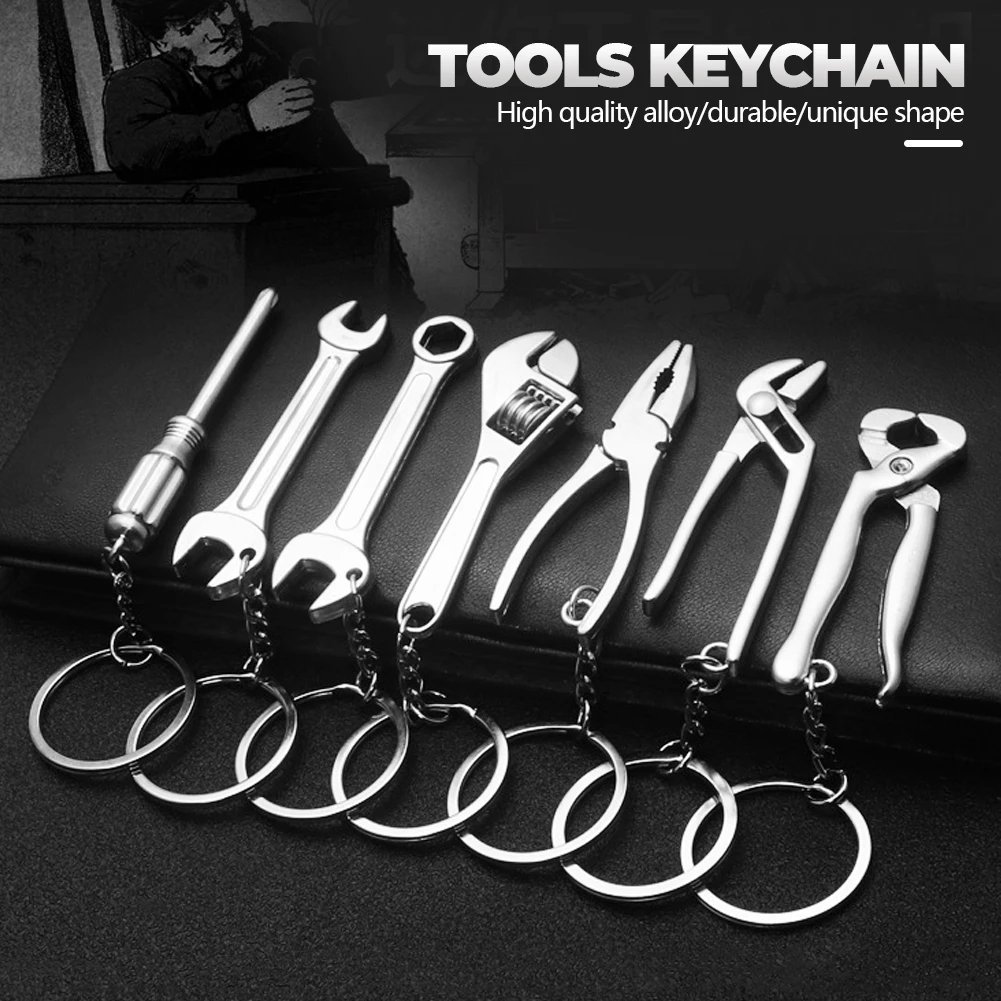 Creative Mini ประแจโลหะเครื่องมือพวงกุญแจแบบพกพากลางแจ้งมัลติฟังก์ชั่ Spanner กุญแจรถสําหรับชายยูทิลิตี้ของขวัญ