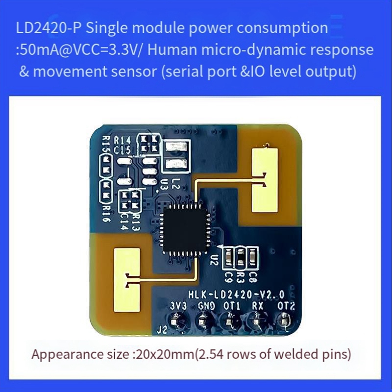Sensor Radar Pressão Humana, Módulo Indução, Mmwave, 24G, LD2420, 1 Pc
