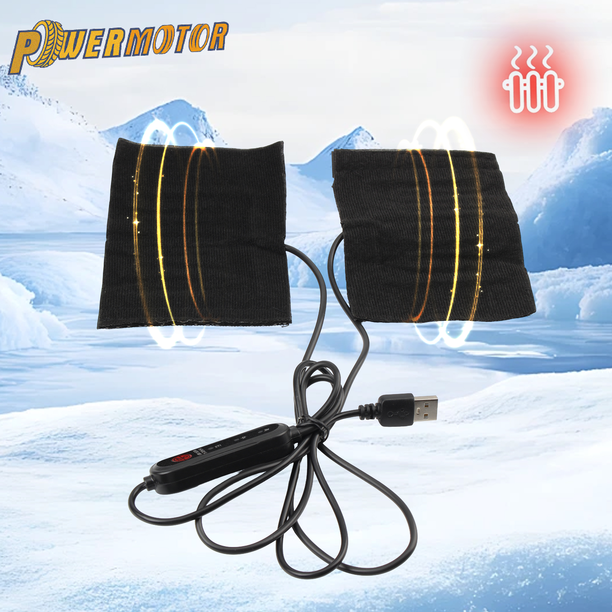 12V USB Motorcycle Heating Handlebar Cover 3 Gears Heated Handgrips Electric Heated Handle Cover for Scooter ATV ADV Moped Parts