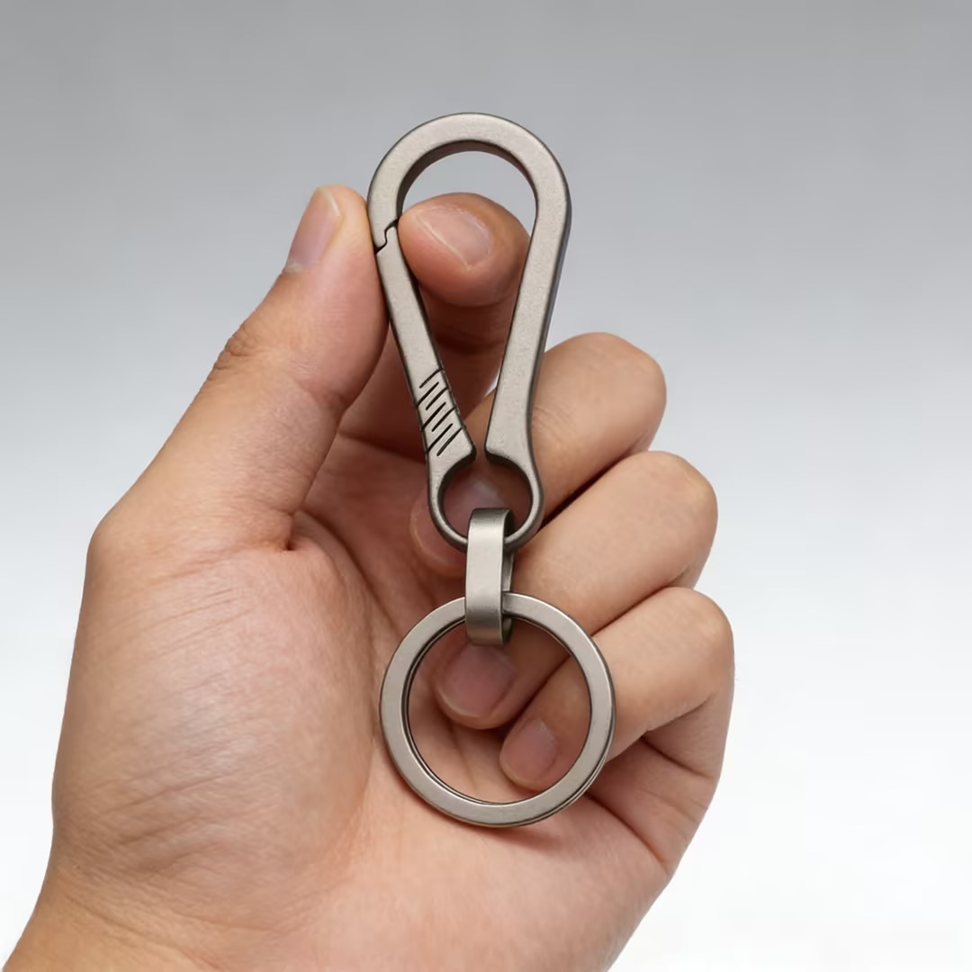 Chaveiro Unissex de Liga de Titânio EDC com Abridor de Garrafas, Ferramenta para Exterior, Acessório Automotivo, Pingente de Chaveiro, Presente