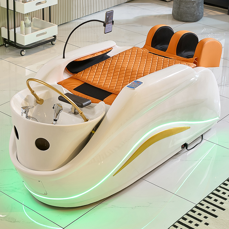 Moderne salon full body Elektrische massage haarwas bed hoofd spa shampoo bed