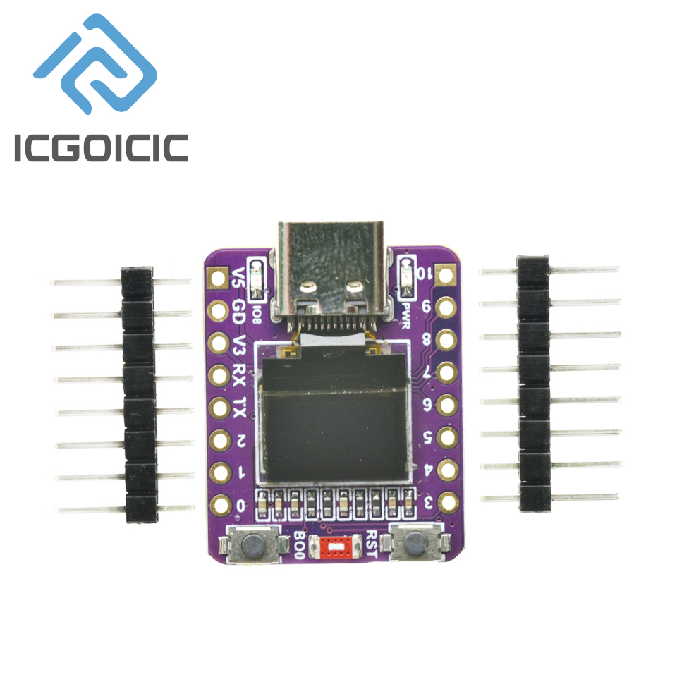 Placa de Desarrollo OLED de 0.42 Pulgadas para ESP32-C3, Módulo Inalámbrico WiFi BT con Antena de Cerámica, Placa de Desarrollo SuperMini
