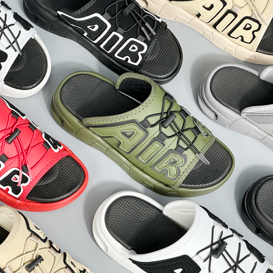 Zapatillas de Hombre con diseño de cojín de aire, novedad de verano, Zapatillas deportivas antideslizantes suaves de PVC para Hombre, Chanclas para Hombre