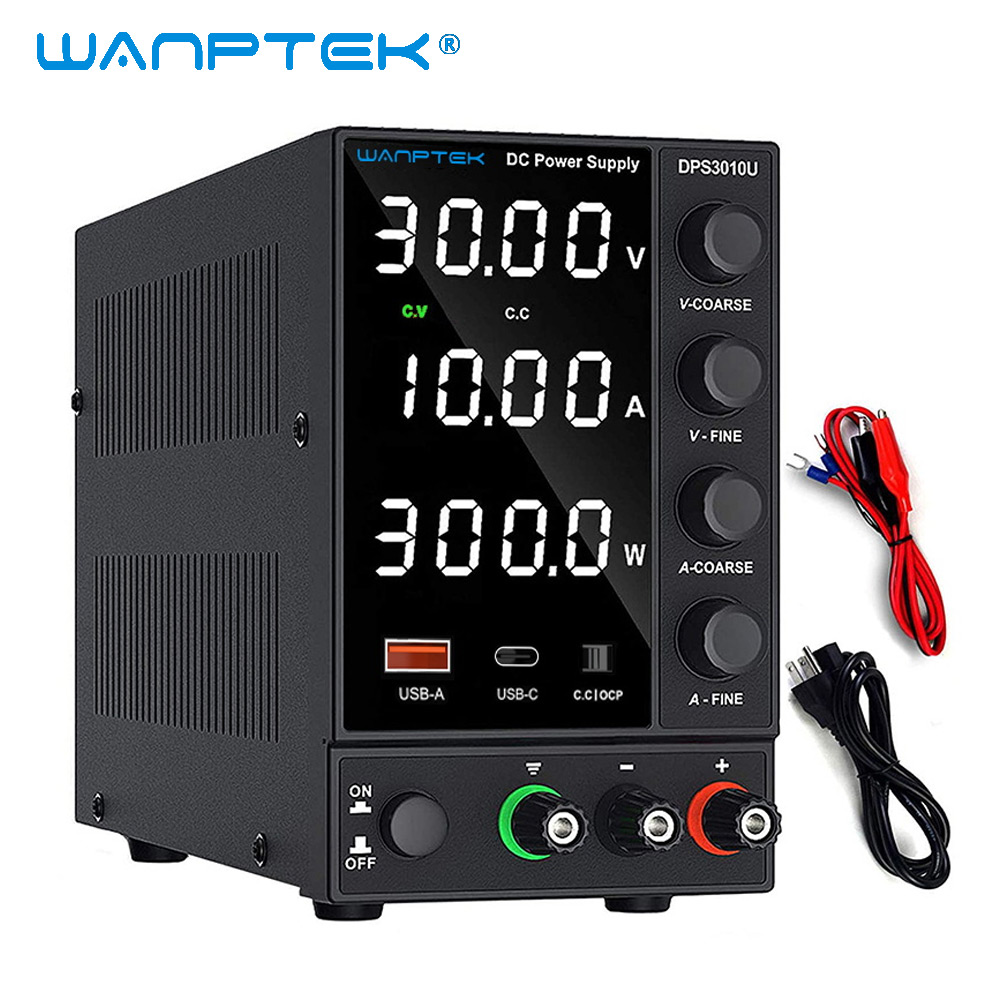 Alimentation électrique réglable pour banc de laboratoire, 30V, 10a, 5a, 60V, 5a, commutation AC, Source d'établi stabilisée, Wanptek DPS3010U