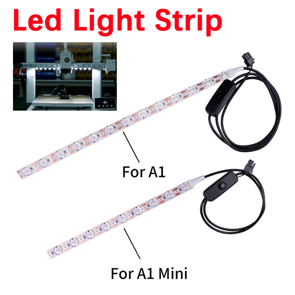 Tira de luces Led mejorada para Bambu Lab A1/A1mini Ra95 luz de relleno 24V luz blanca superbrillante para accesorios de impresora 3D Bambulab