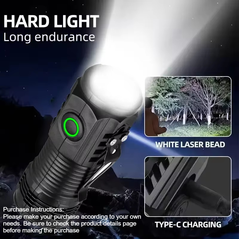 Nueva linterna Ultra potente, Mini linterna táctica LED de 3 núcleos, linterna LED de monstruo de tres ojos