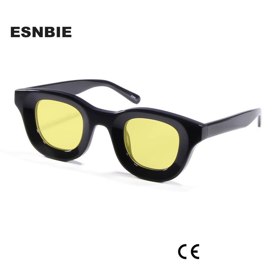 Merk Designer Ronde Zonnebril Mannen Dames Uitgeholde Dikke Acetaat Zonnebril Hiphop Stijl Lunette De Soleil Homme