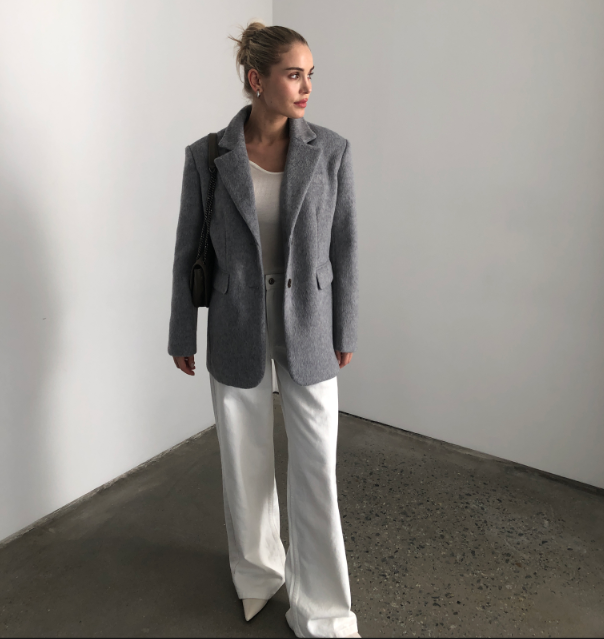 2025 outono/outono inverno nova moda feminina jaqueta básica de lã blazer básico