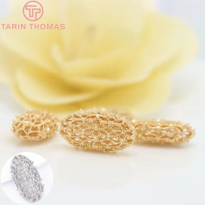 Perles d'Espacement promenales en Laiton Plaqué Or 24K, 6 Pièces, 2945x20mm, Accessoires de Bijoux de Haute Qualité, Vente en Gros, 10.5
