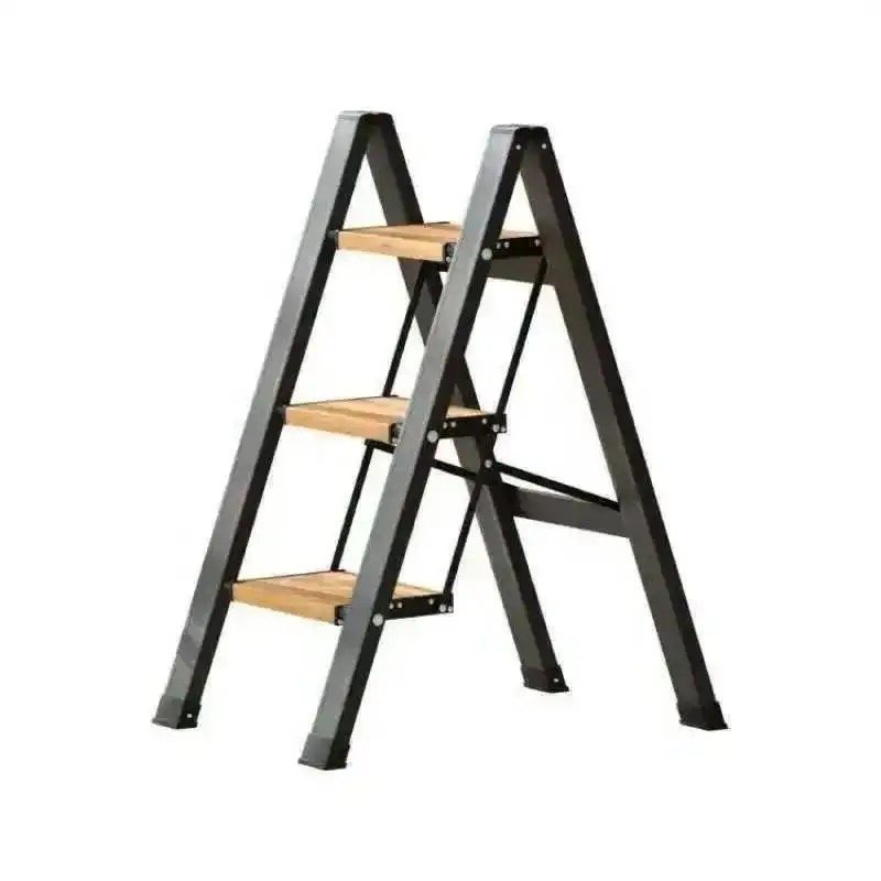 Escaleras de escalera multifuncionales para interiores, escaleras de aleación gruesas portátiles de aluminio para el hogar, cocina plegable para muebles en espiga