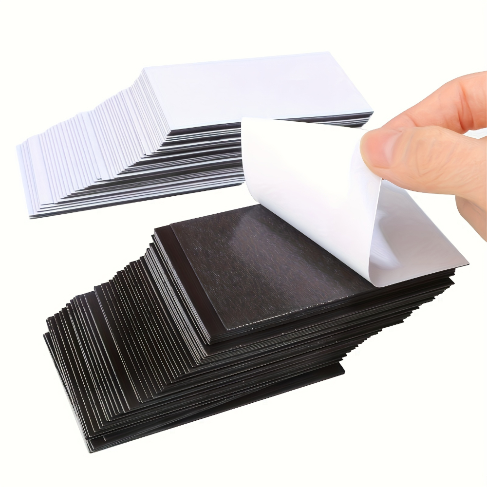 Feuilles magnétiques autocollantes en caoutchouc, aimant flexible, parfaites pour le réfrigérateur, les loisirs créatifs, la décoration de photos, faciles à décoller