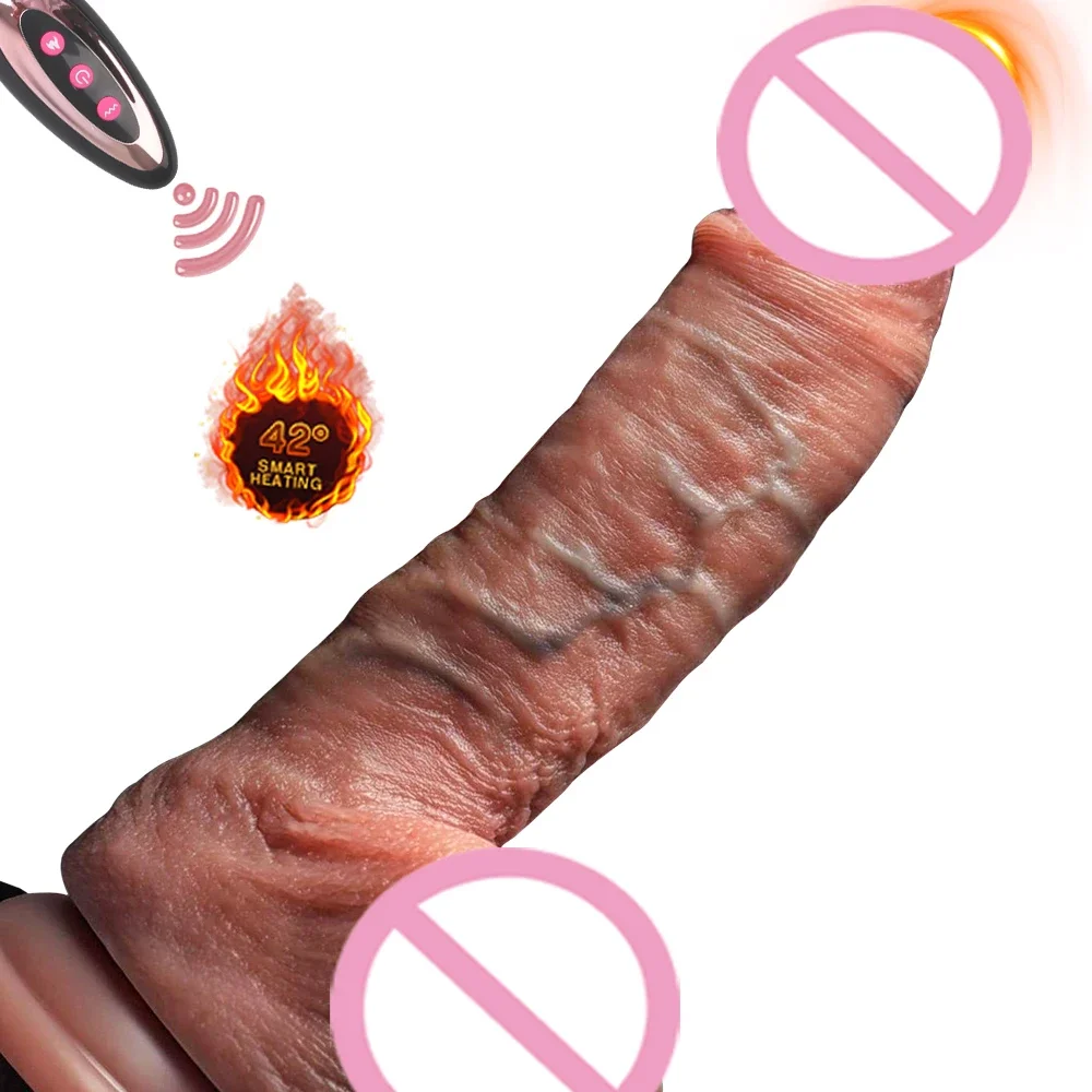 Erotischer Dildo Teleskop-Vibrator Weibliche Vaginalpenetration Realistischer Großer Penis Analplug Mit Weiblichen Sexspielzeugen Beheizter Thruster