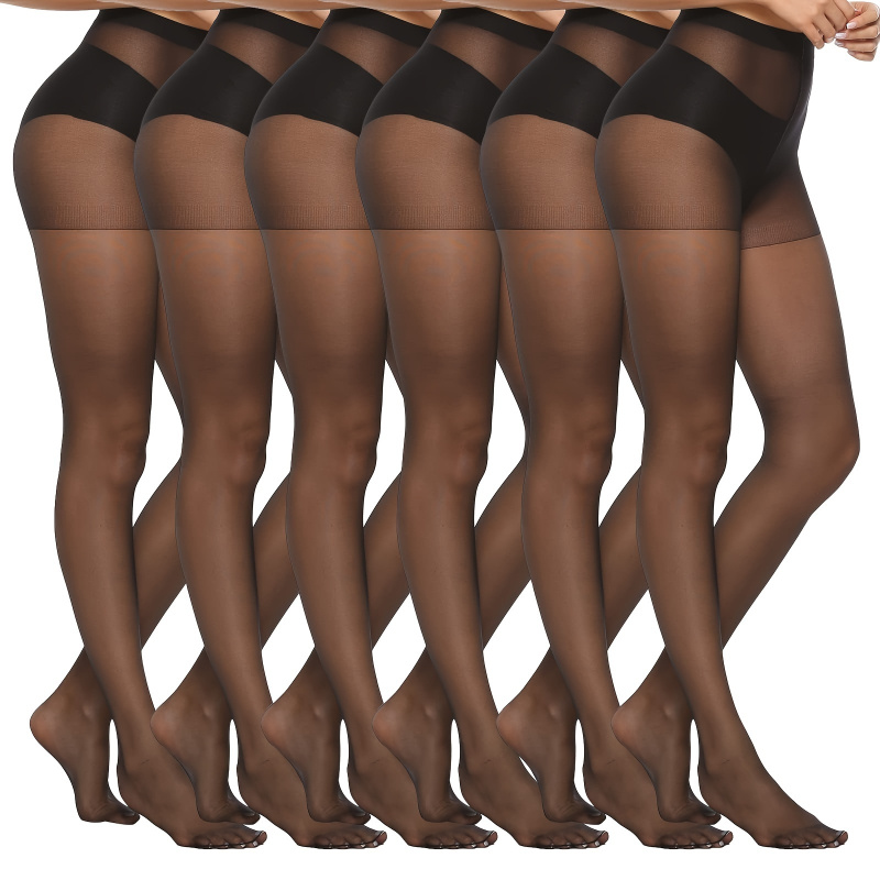 2/5 pares de pantimedias de seda antigancho ajustadas para mujer, calcetines inferiores ultrafinos transpirables de alta elasticidad, leggings