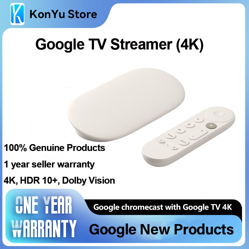 New Google TV Streamer (4K) Ready Stock Android 14 32GB Netflix Certified Dolby Vision Atmos Up to 4K HDR 60 FPS HDMI 2.1