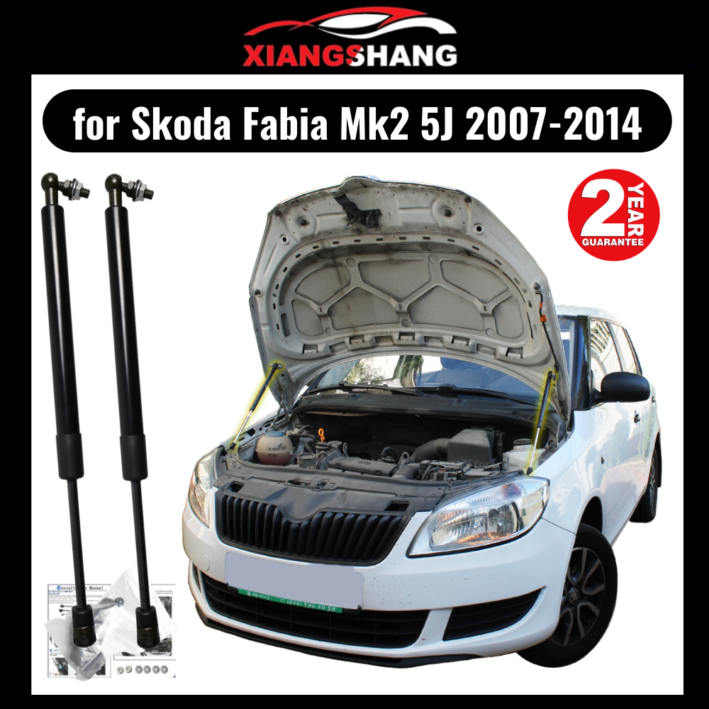 สําหรับ Skoda Fabia Mk2 5J 2007-2014 ด้านหน้า Bonnet Hood ปรับเปลี่ยนแก๊ส Struts คาร์บอนไฟเบอร์ฤดูใบไม้ผลิ Damper Lift สนับสนุนหน้า