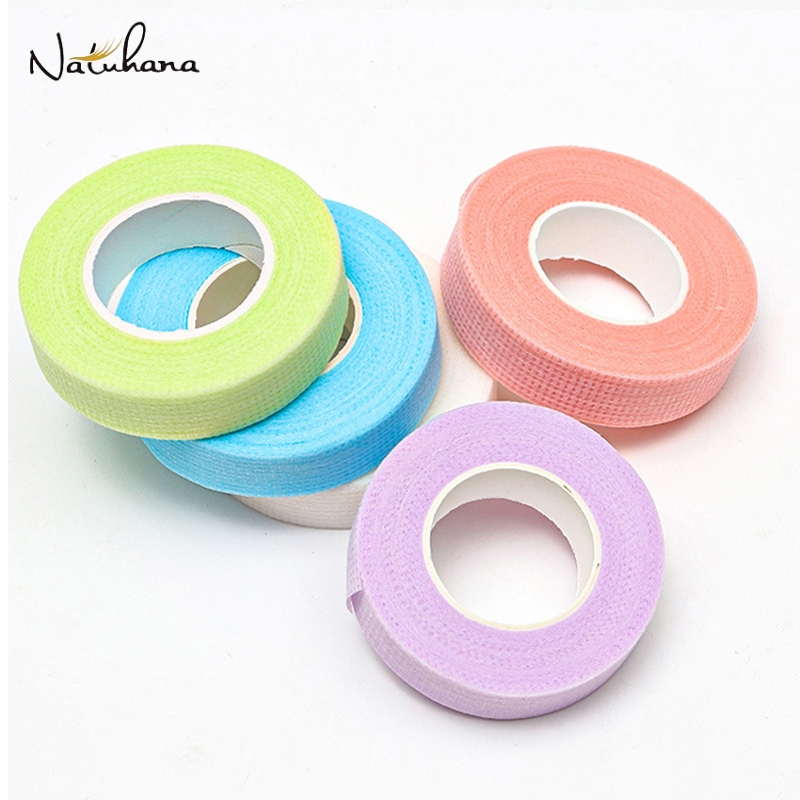NATUHANA pita ekstensi bulu mata profesional, 4 buah/set bahan bernapas non-tenun anti-alergi bantalan mata
