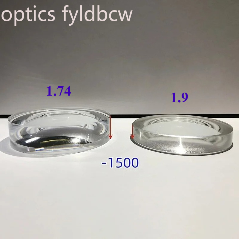 1.7/1. 8/1.9 แก้วเลนส์องศาสายตาสั้นสายตาเอียงแก้วเลนส์ Aspherical Ultra-thin Ophthalmic เลนส์การปรับแต่ง