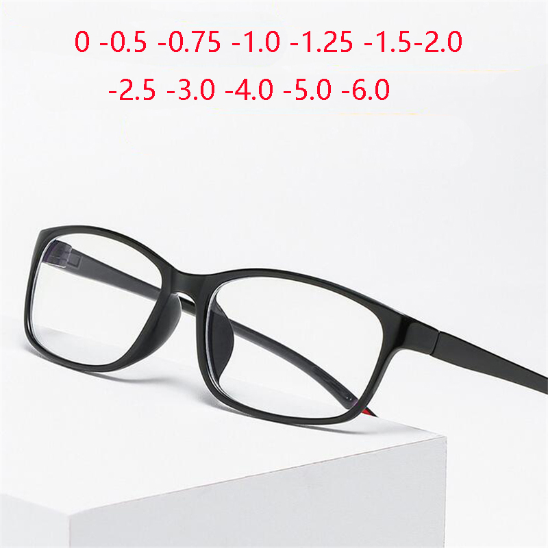 Blauw Licht Blokkeren Bijziendheid Lens Recept Bril TR90 Vierkante Kameleon Korte-Sight Eyewear Dioptrie 0 -0.5 -0.75 te-6.0