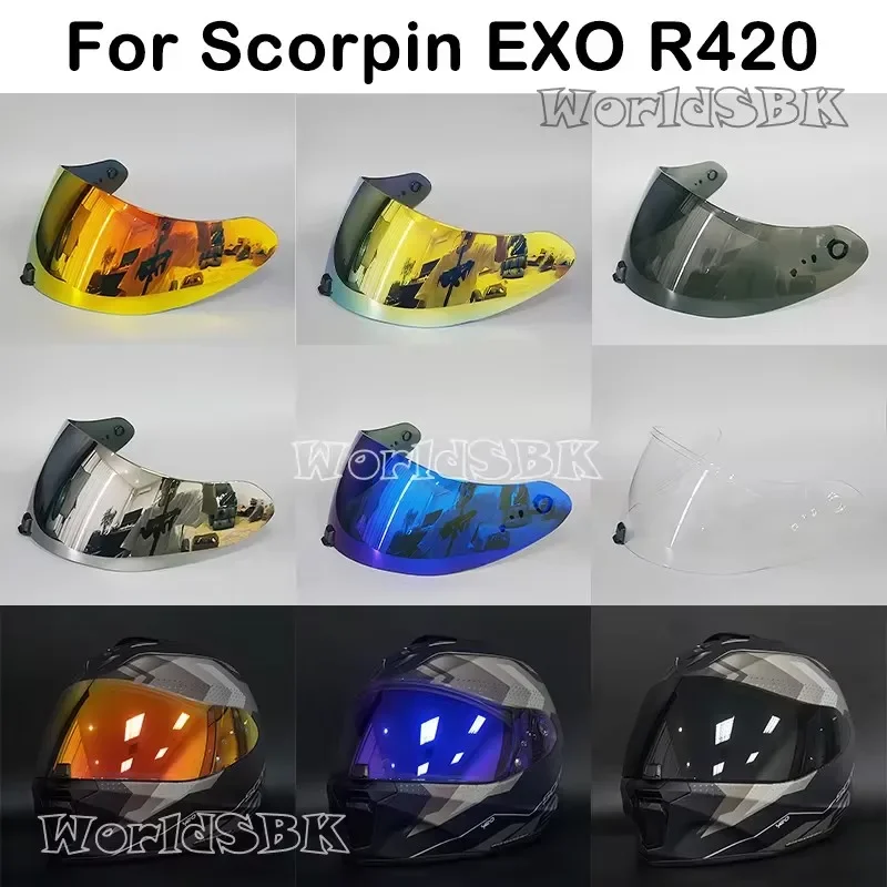 FOR SCORPION EXO-R420 Helmet Visor Shield Lens Motorcycle Accessories Full Face Helmet Anti-UV Scorpion EXO-R420 Casco Moto