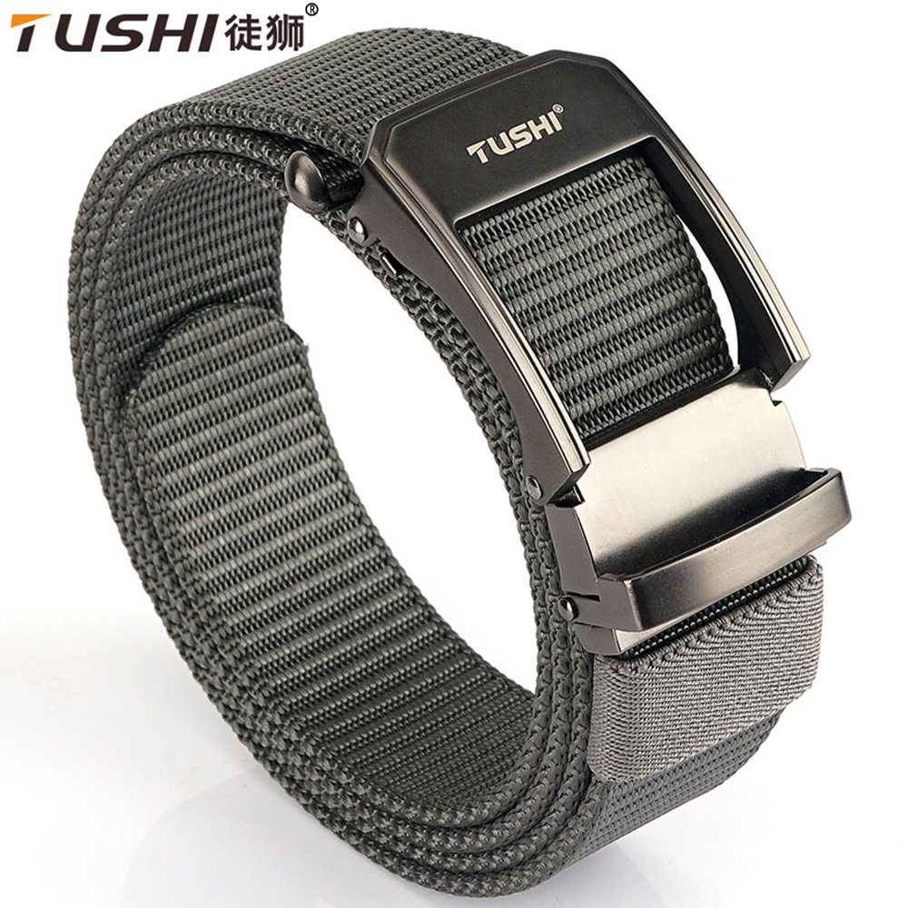 TUSHI Metalen Quick Release Inplugbare Gesp Nylon Riemen Voor Mannen Duurzame Militaire Tactische Riem Cowboy Outdoor Leger Band Jacht