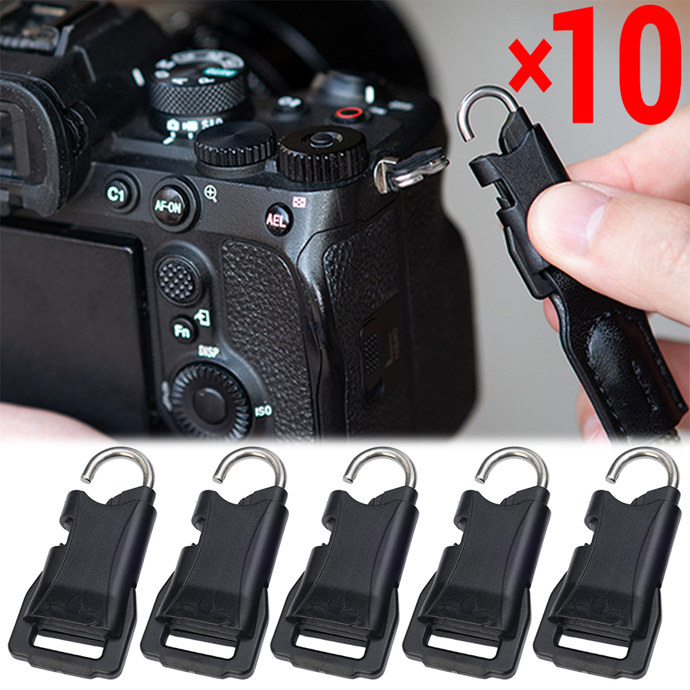 10-1 Uds hebilla de liberación rápida carga máxima 40kg hebillas de conector de cámara portátil para correa de hombro cuello muñeca para Sony SLR Nikon