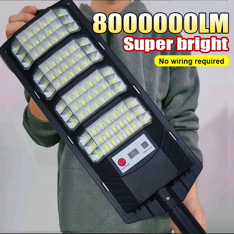 800000LM Солнечный светодиодный светильник Супер яркий 84LED Солнечный уличный фонарь Открытый датчик движения солнечного света Садовая лампа Водонепроницаемые настенные светильники