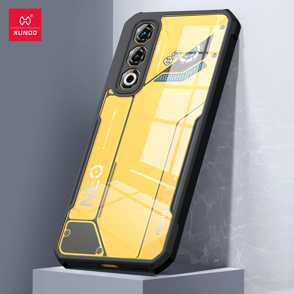 Xundd Funda pour ZTE Nubia Neo 3 GT 5G Airbags Antichoc PC + TPU Clair Protection Anti-chute Coque Arrière pour Téléphone
