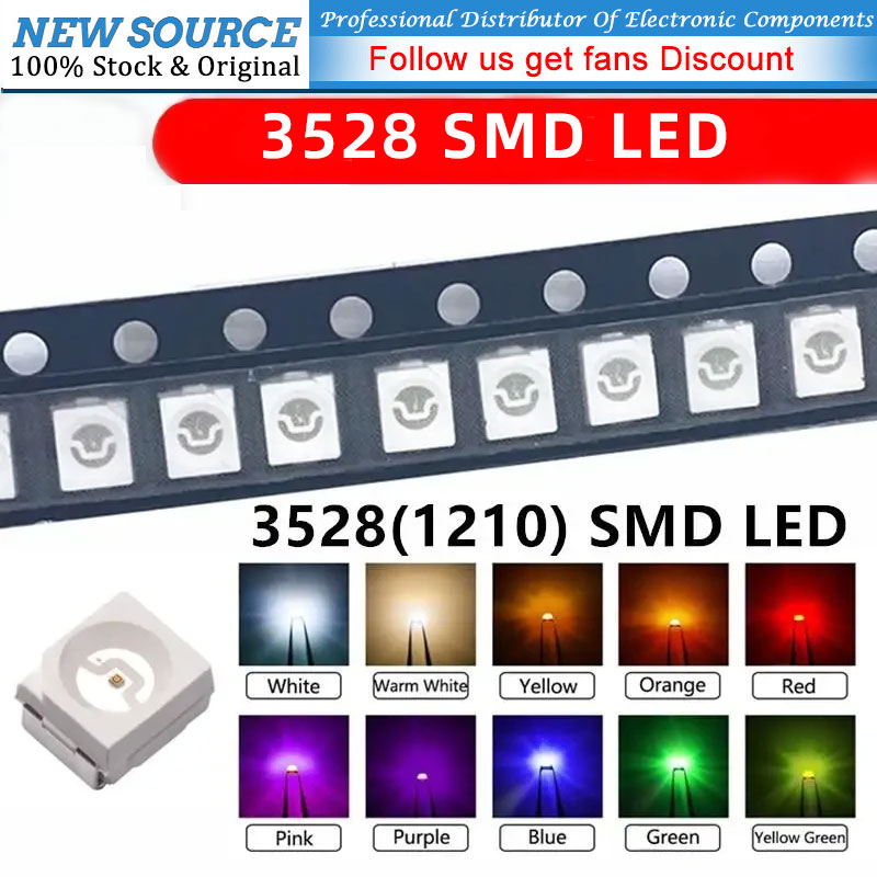 100 шт./партия, Светодиоды SMD 3528 1210
