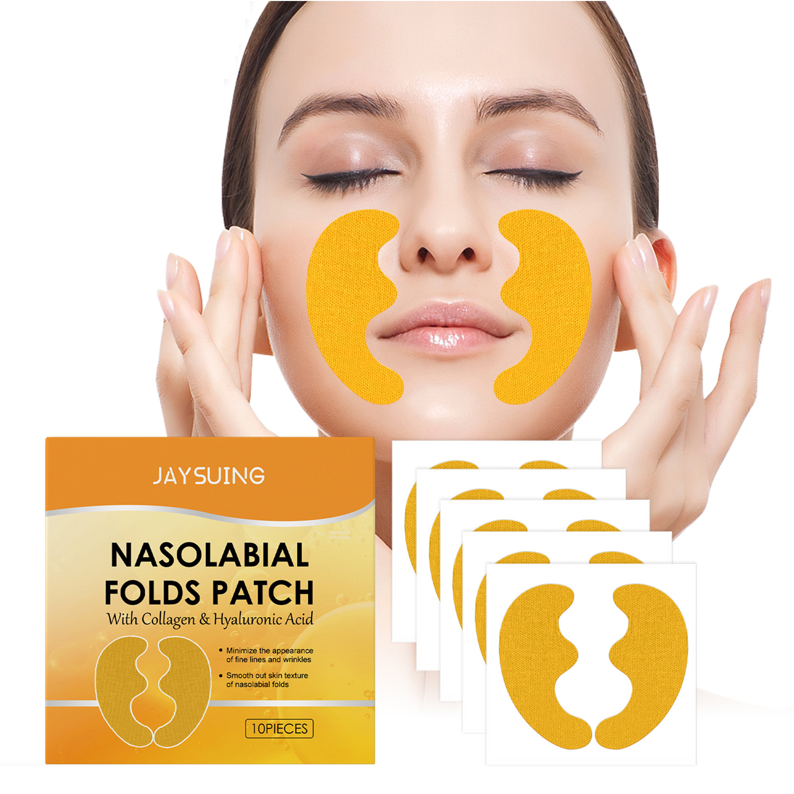 Parche plegable nasolabial, pegatina de Estiramiento facial que desvanece las líneas finas, hidratante antiarrugas, uso diario, esencial para el cuidado de la piel